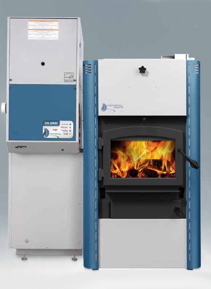 Continental hybrid series wood combo furnace