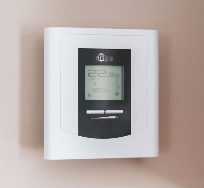 a recently installed thermostat