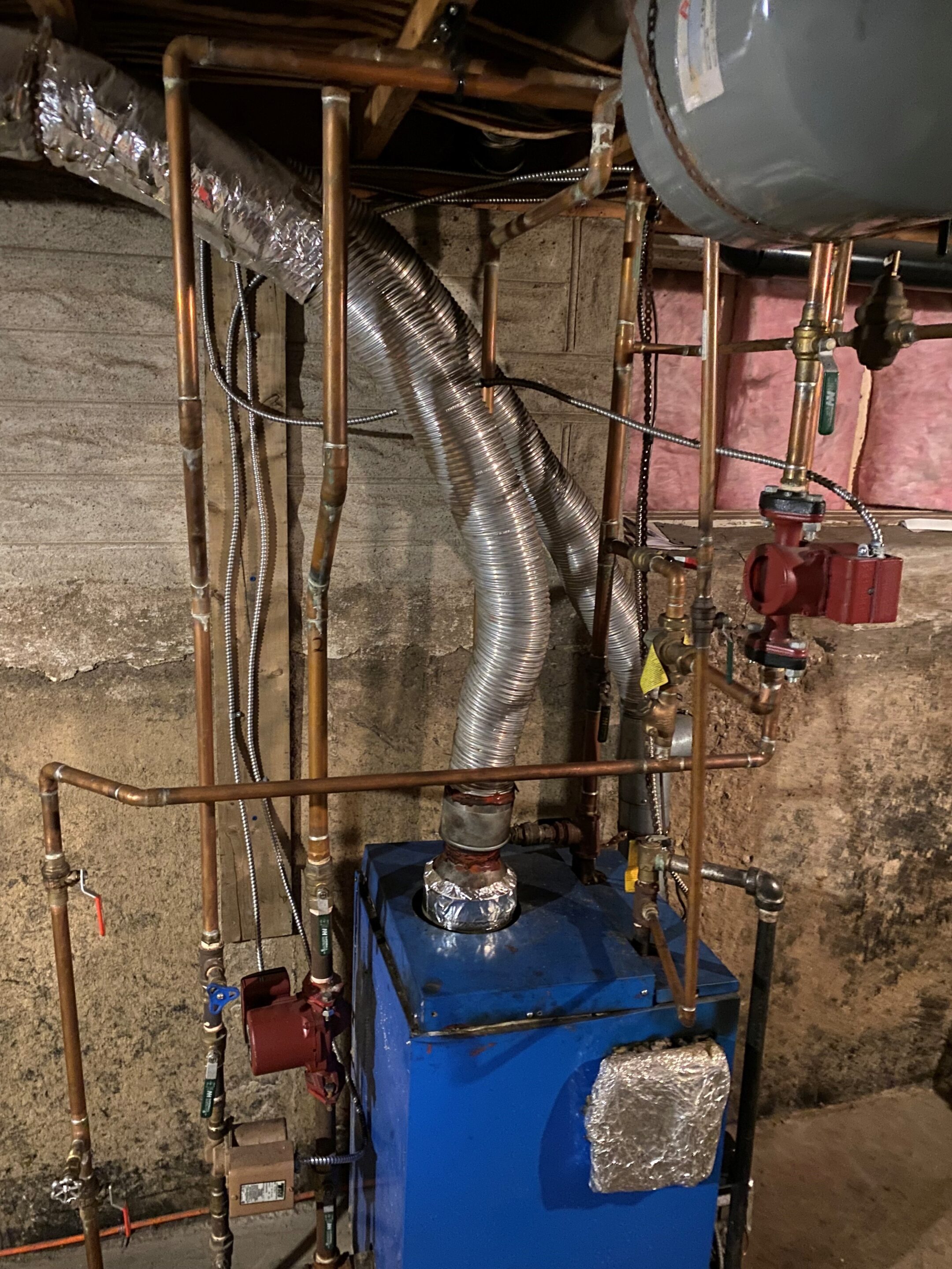 old boiler prior to new Total Home Energy Systems install